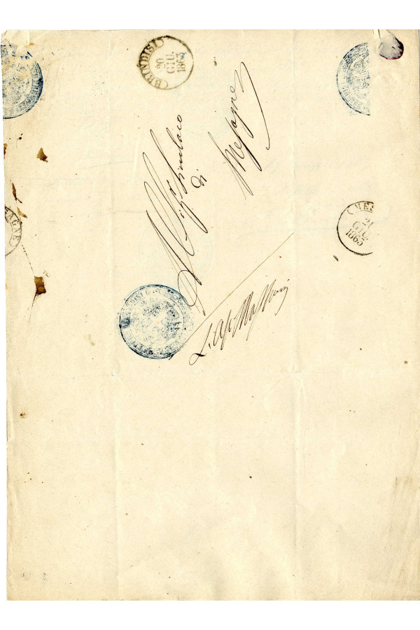 BUSTA 1 CAT I CLASSE VIII FASCICOLO 1 ANNI 1861 1869 SERIE N 16 REG N 2 REG A 1862 1863 PAGINA Senza numero TIPO Copia 022