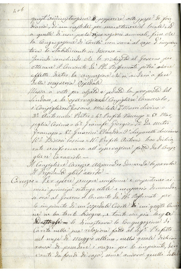 BUSTA 1 CAT I CLASSE VIII FASCICOLO 1 ANNI 1861 1869 SERIE N 16 REG N 3 REG A 1863 1865 PAGINA 406 TIPO Foglio Interno