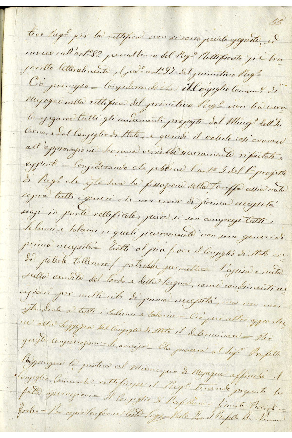 BUSTA 1 CAT I CLASSE VIII FASCICOLO 1 ANNI 1861 1869 SERIE N 16 REG N 3 REG A 1863 1865 PAGINA 55 TIPO Foglio Interno