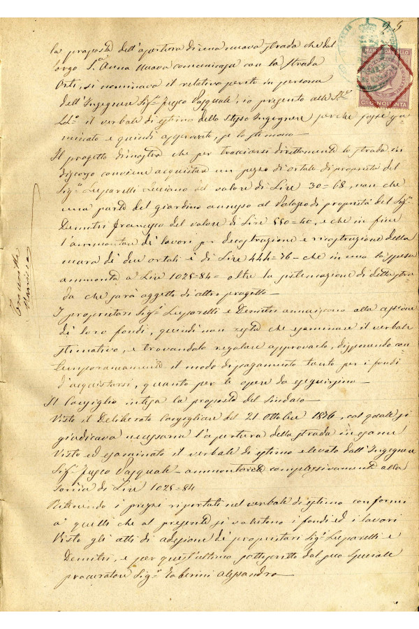 BUSTA 3 CAT I CLASSE VIII FASCICOLO 1 ANNI 1876 1883 SERIE N 16 REG N 14 REG A 1876 1879 PAGINA 25 R TIPO Foglio Interno