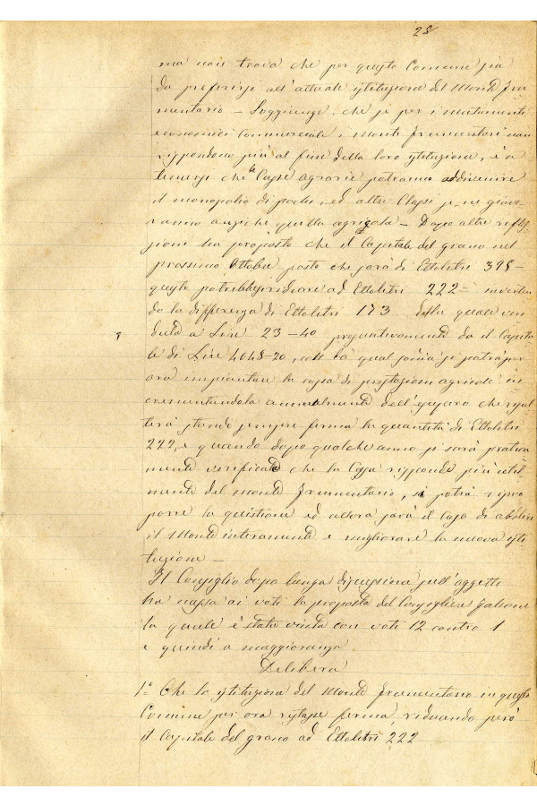BUSTA 3 CAT I CLASSE VIII FASCICOLO 1 ANNI 1876 1883 SERIE N 16 REG N 14 REG A 1876 1879 PAGINA 28 R TIPO Foglio Interno 002