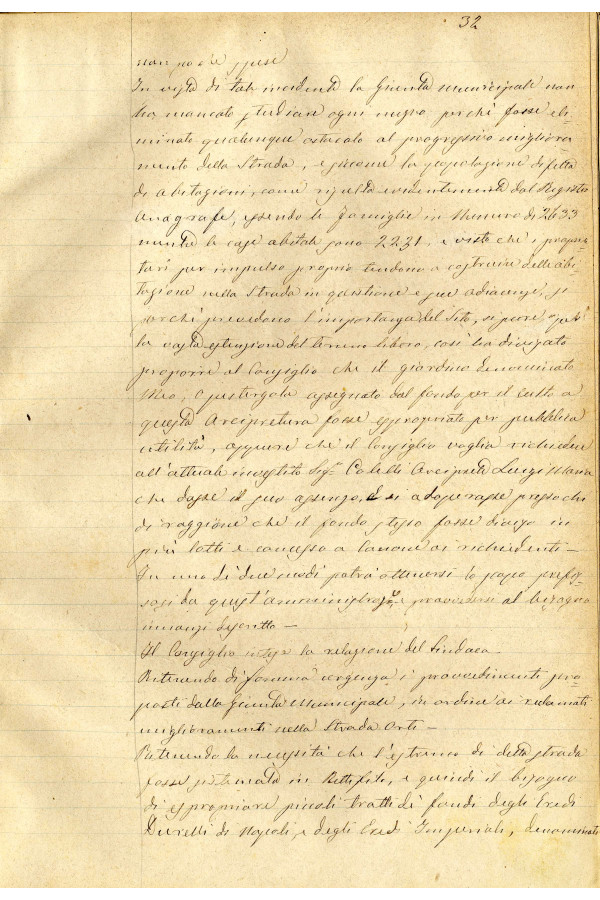 BUSTA 3 CAT I CLASSE VIII FASCICOLO 1 ANNI 1876 1883 SERIE N 16 REG N 14 REG A 1876 1879 PAGINA 32 R TIPO Foglio Interno 002