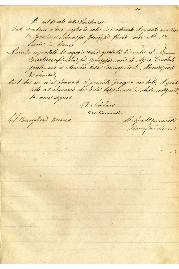 BUSTA 3 CAT I CLASSE VIII FASCICOLO 1 ANNI 1876 1883 SERIE N 16 REG N 14 REG A 1876 1879 PAGINA 44 R TIPO Foglio Interno 002