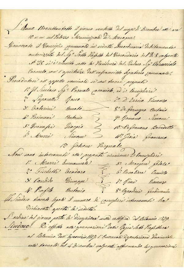 BUSTA 3 CAT I CLASSE VIII FASCICOLO 1 ANNI 1876 1883 SERIE N 16 REG N 14 REG A 1876 1879 PAGINA 48 V TIPO Foglio Interno 003