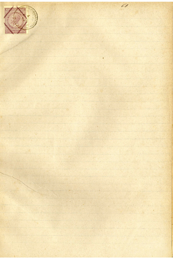 BUSTA 3 CAT I CLASSE VIII FASCICOLO 1 ANNI 1876 1883 SERIE N 16 REG N 14 REG A 1876 1879 PAGINA 61 R TIPO Foglio Interno