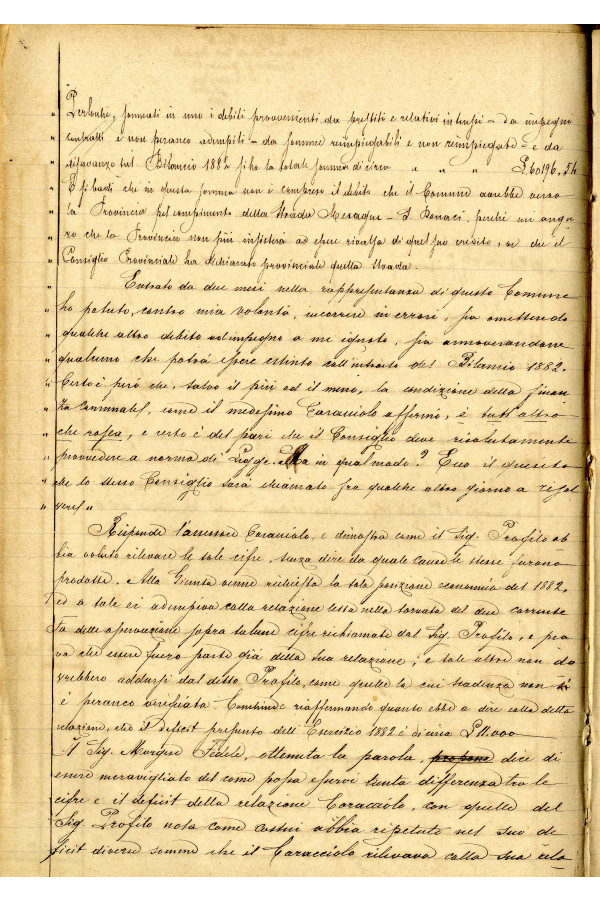 BUSTA 3 CAT I CLASSE VIII FASCICOLO 1 ANNI 1876 1883 SERIE N 16 REG N 16 REG A 1882 1883 PAGINA 143 V TIPO Foglio Interno