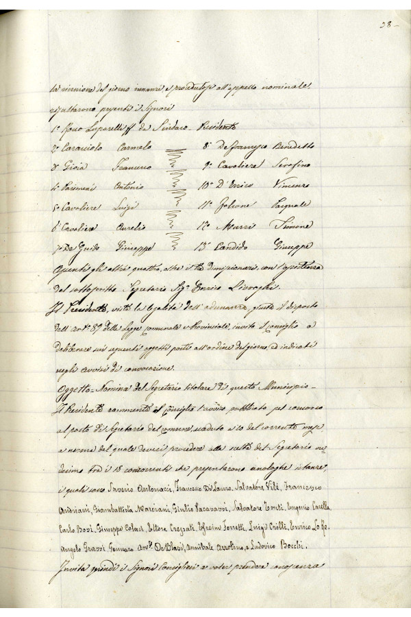 BUSTA 3 CAT I CLASSE VIII FASCICOLO 1 ANNI 1876 1883 SERIE N 16 REG N 16 REG A 1882 1883 PAGINA 38 R TIPO Foglio Interno