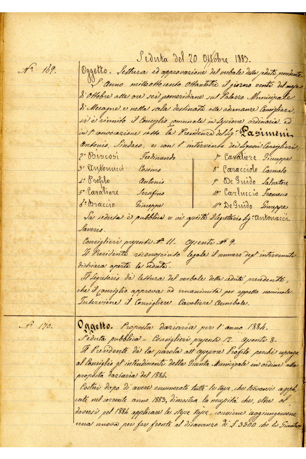 BUSTA 3 CAT I CLASSE VIII FASCICOLO 1 ANNI 1876 1883 SERIE N 16 REG N 16 REG A 1882 1883 PAGINA 95 V TIPO Foglio Interno 002