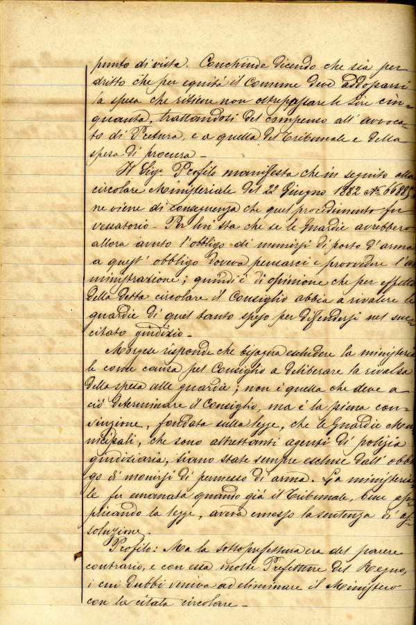 BUSTA 3 CAT I CLASSE VIII FASCICOLO 1 ANNI 1876 1883 SERIE N 16 REG N 16 REG A 1882 1883 PAGINA 98 V TIPO Foglio Interno
