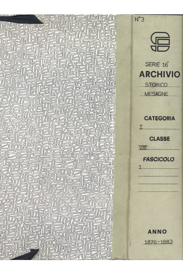 BUSTA 3 CAT I CLASSE VIII FASCICOLO 1 ANNI 1876 1883 SERIE N 16 TIPO Busta